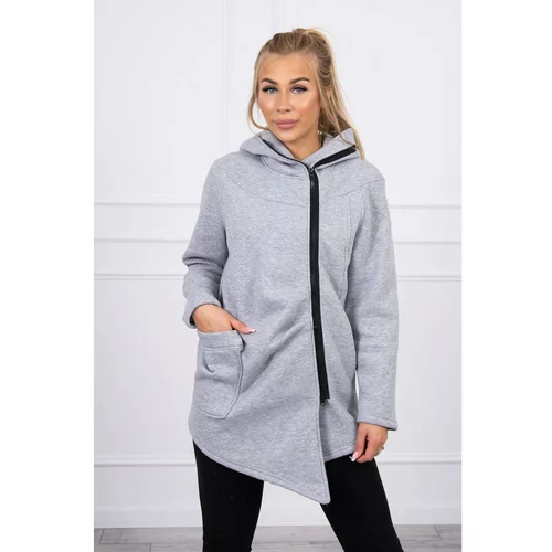 Kesi Padded sweatshirt with hood gray
