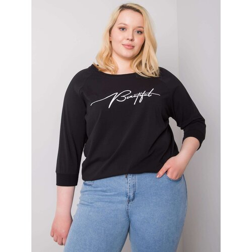 Fashion Hunters Women&amp;#039;s black blouse with the inscription Slike