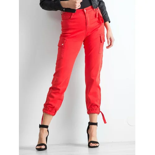 Fashionhunters Red pants with pockets