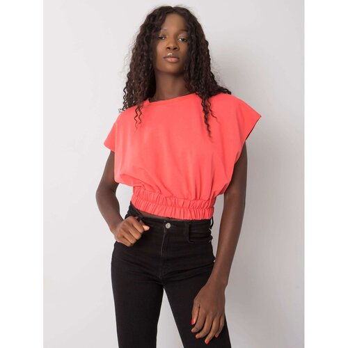 Fashion Hunters Coral sweatshirt with short sleeves Cene