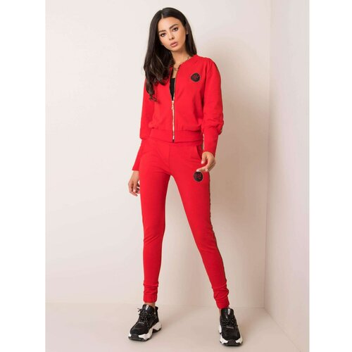 Fashion Hunters Žensko crveno sportsko odijelo smeđe | Crveno Slike