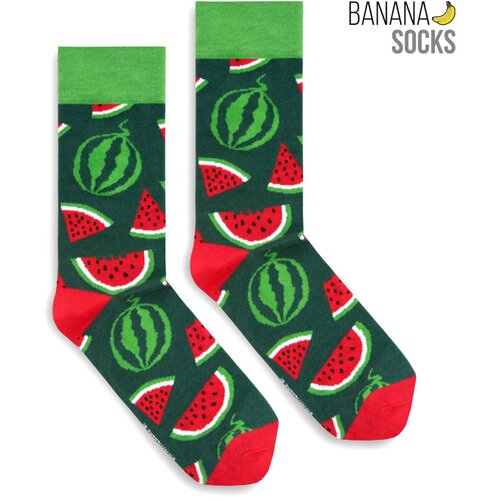Banana Socks Unisex čarape Classic lubenice siva | zelena | crvena Slike