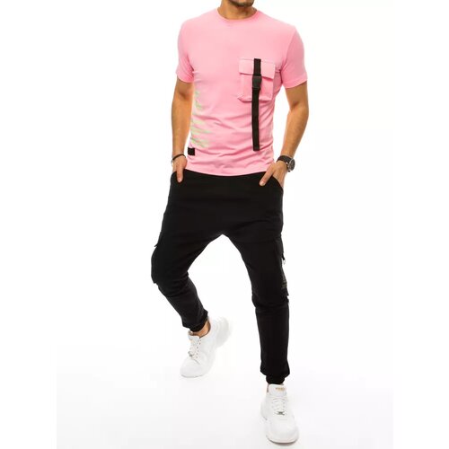 DStreet Men's tracksuit pink and black AX0367 Cene