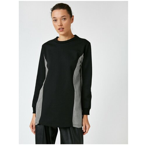 Koton Women&amp;#039;s Black Oversize Plaid Tunic Slike