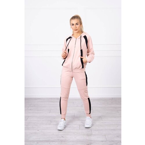 Kesi Sports set with stripes dark powdered pink Slike