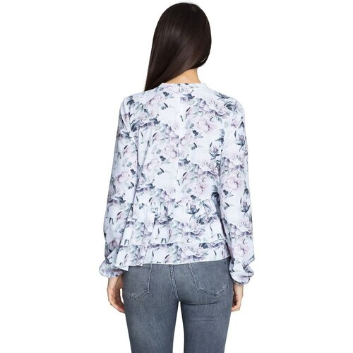 Figl Ženska bluza M594 Pattern 70 bela | siva Slike