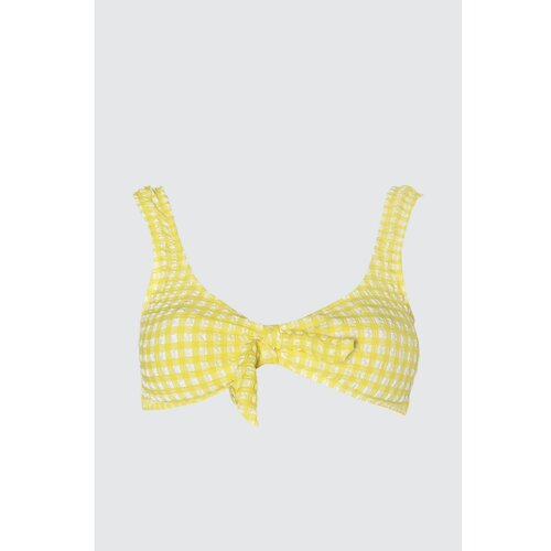 Trendyol Bikini sa žutom teksturom Top bela Slike