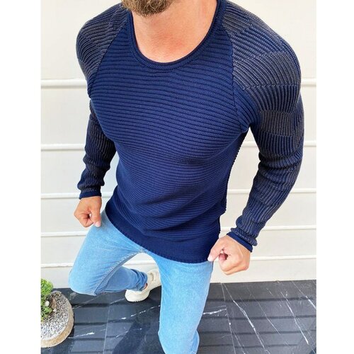 DStreet Muški džemper s navlakom, tamnoplavi WX1642 plava | bela | svetloplava Slike