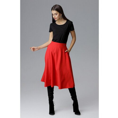 Figl Ženska suknja M628 crna | siva | Crveno Slike