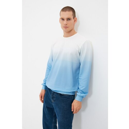 Trendyol Blue Men Regular Fit Long Sleeve Crew Neck Sweatshirt Slike