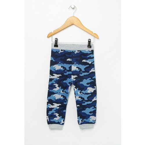 Koton Baby Boy Navy Blue Camouflage Patterned Sweatpants Cene