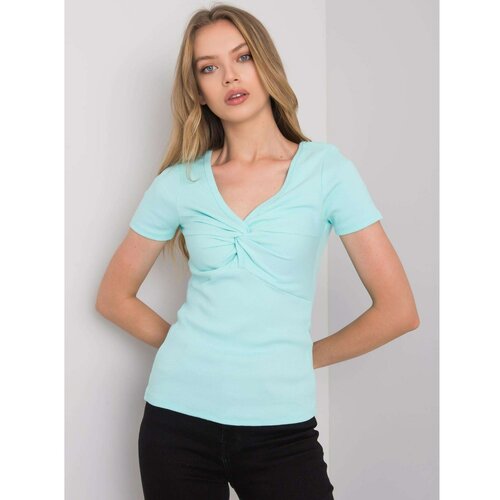 Fashion Hunters Mint blouse with short sleeves Cene