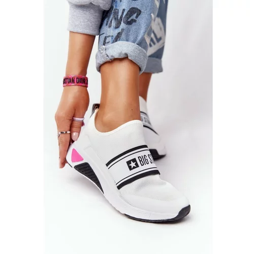 Kesi Women's Slip-On Sneakers Memory Foam Big Star HH274538 White