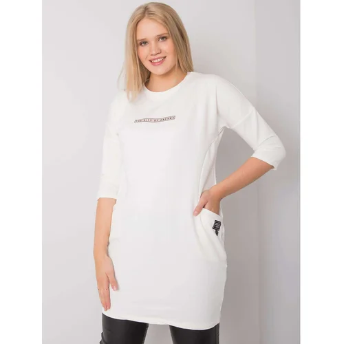 Fashion Hunters Larger size ecru cotton dress