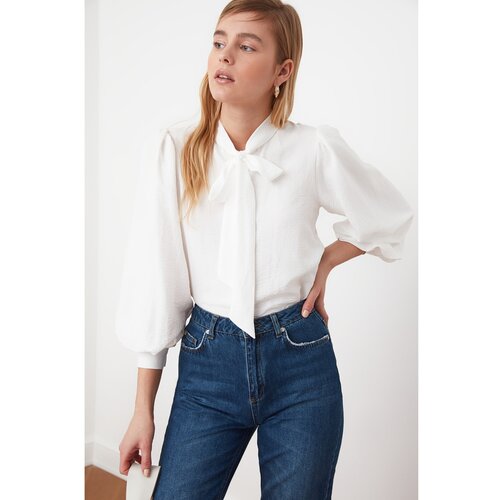 Trendyol Ecru Scarf Shirt Cene