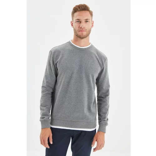 Trendyol Anthracite Men's Basic Regular Fit Sweatshirt