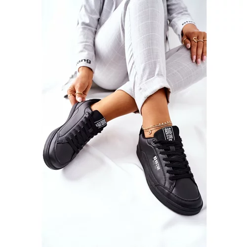 Kesi Women's Leather Sneakers Memory Foam BIG STAR II274320 Black