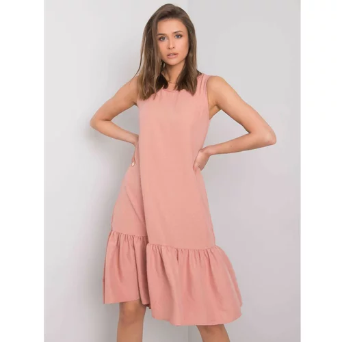 Fashion Hunters Dusty pink dress with a frill from Jossie RUE PARIS