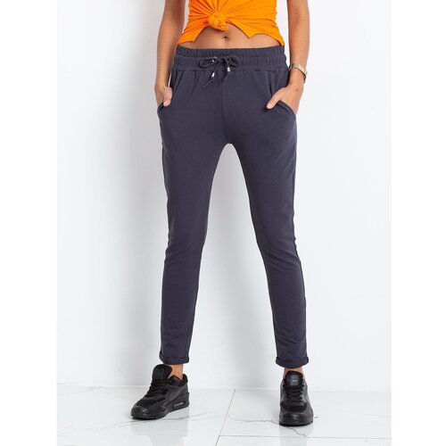 Fashion Hunters Graphite cotton sweatpants Slike