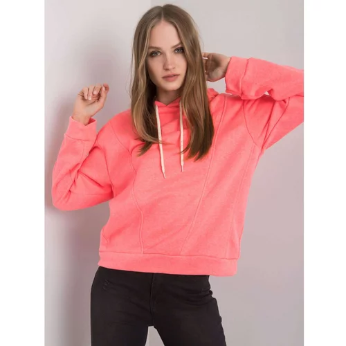 Fashionhunters Fluo pink hoodie from Emy