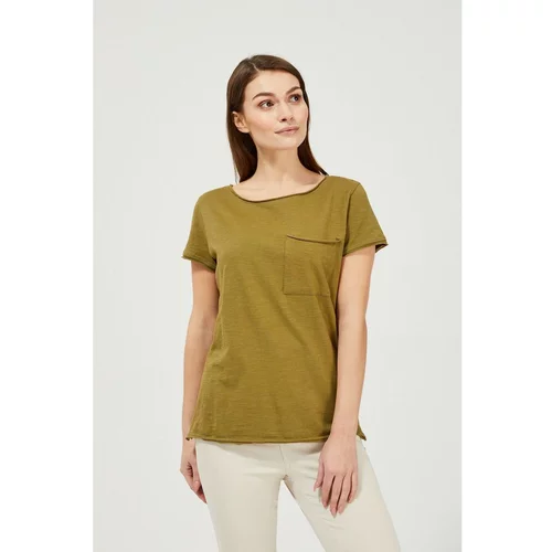 Moodo Basic T-shirt with a pocket - olive