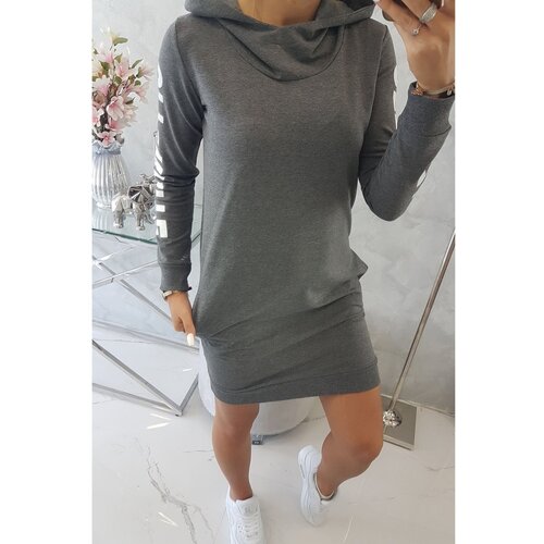 Kesi Dress Off White graphite melnage Cene