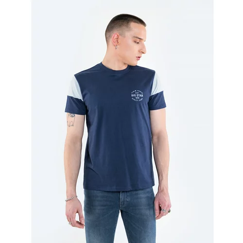 Big Star Man's T-shirt_ss T-shirt 152017 Light blue Knitted-404