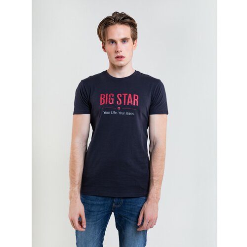 Big Star Man's T-shirt_ss T-shirt 150045 Blue Knitted-403 Slike