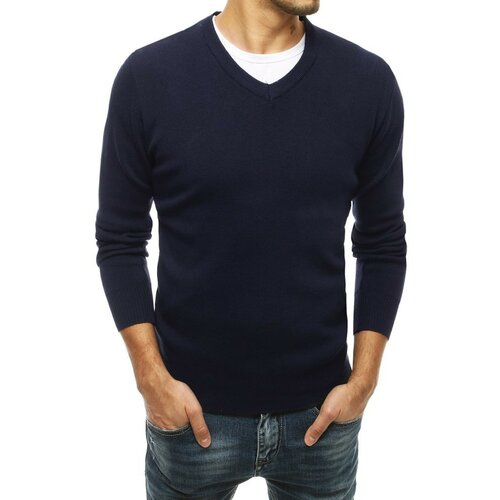DStreet Muški mornarski džemper s V izrezom WX1542 crna Slike