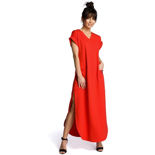 BeWear Ženska haljina B065 bijela smeđa | tamnocrvena | Crveno Cene