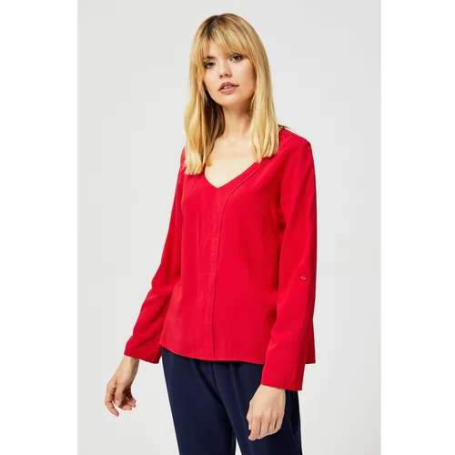 Moodo Shirt with a decorative front - red