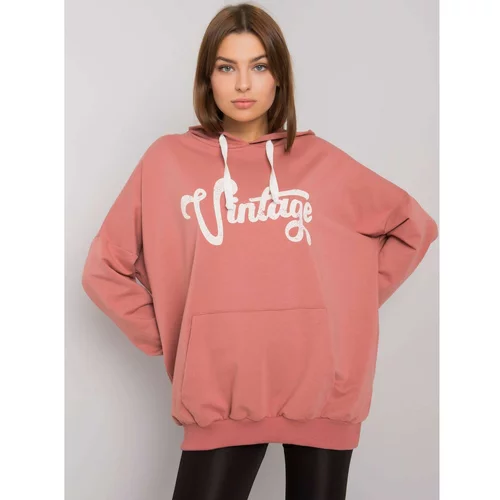 Fashion Hunters Dusty pink women's hooded sweatshirt