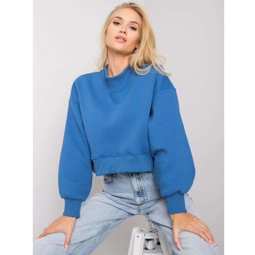Fashion Hunters Basic dark blue women's sweatshirt Slike