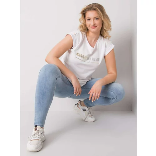 Fashion Hunters Larger white t-shirt with appliques