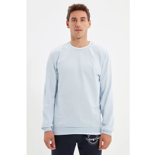 Trendyol Blue Men's Basic Regular Fit Sweatshirt