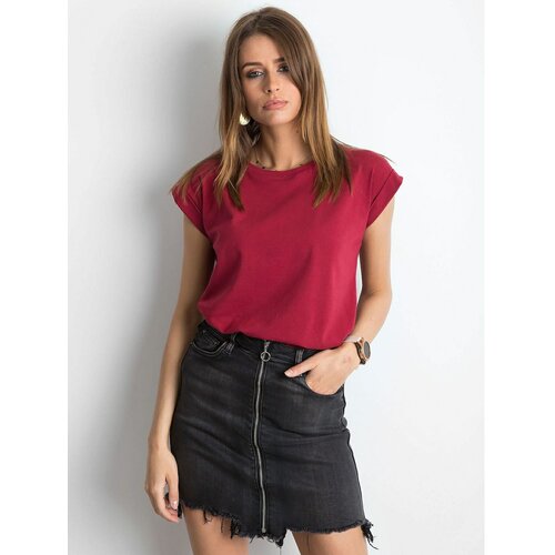 Fashion Hunters Ženska majica Plain crna | tamnocrvena | crvena Slike