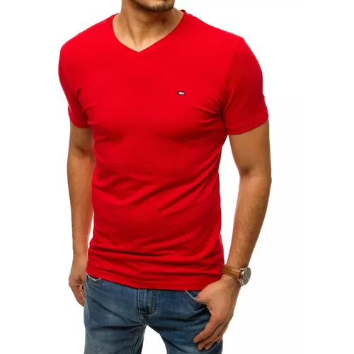 DStreet Red men's T-shirt without print RX4464