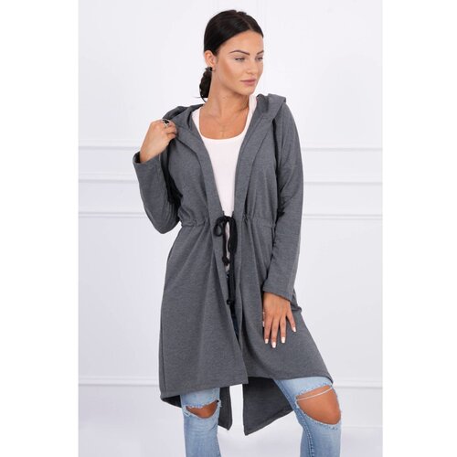 Kesi Coatee with longer back graphite melange Slike
