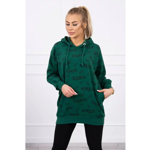 Kesi Sweatshirt with inscriptions green