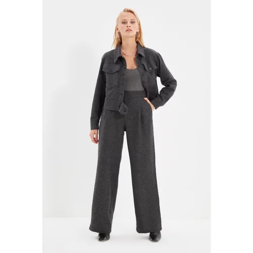 Trendyol Anthracite Wide Leg Trousers