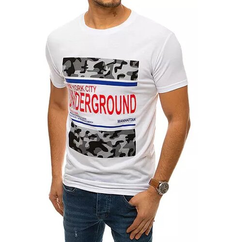 DStreet White RX4401 men&amp;#039;s T-shirt with print Slike