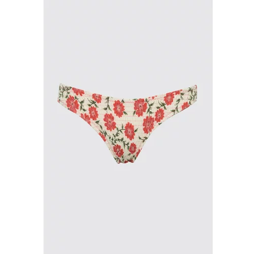 Trendyol Crispy Floral Patterned Gippie Low Waist Bikini Bottom