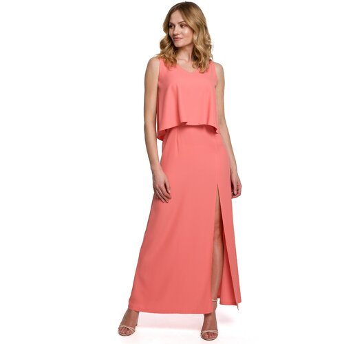 Makover Ženska haljina K048 smeđa | pink Cene