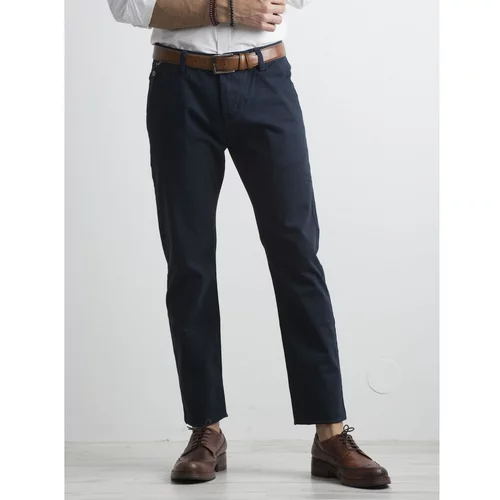 Fashionhunters Men's navy blue chino pants