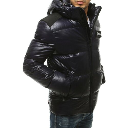 DStreet Tamnoplava muška prošivena zimska jakna TX3450 crna | siva Slike