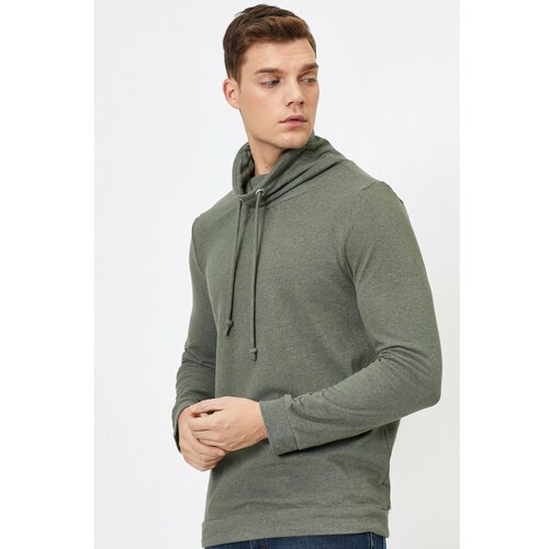 Koton Men's Green High Collar Sweater Slike