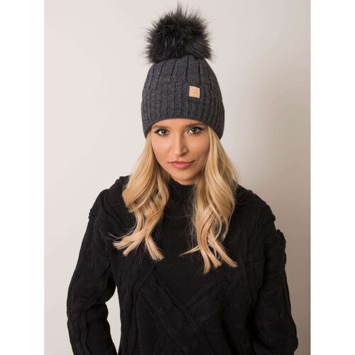 Fashion Hunters RUE PARIS Dark gray winter hat Slike