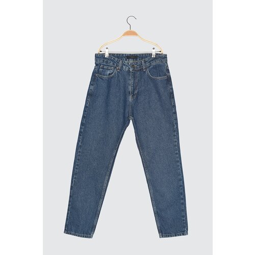 Trendyol Navy Blue Male Slim Fit Cropped Jeans Slike