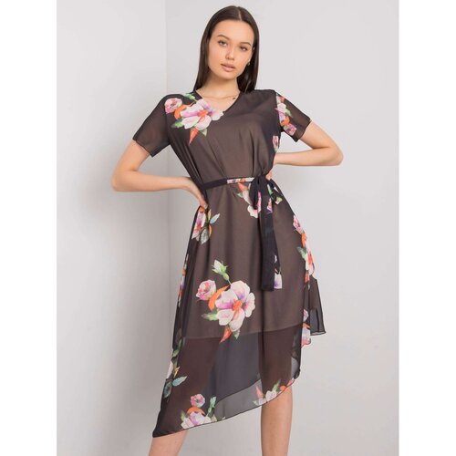 Fashion Hunters Women's black floral dress Slike