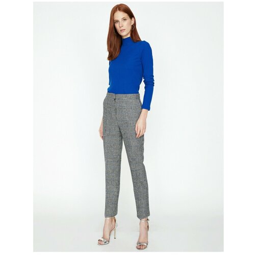 Koton Women&amp;#039;s Blue Checkered Trousers Slike